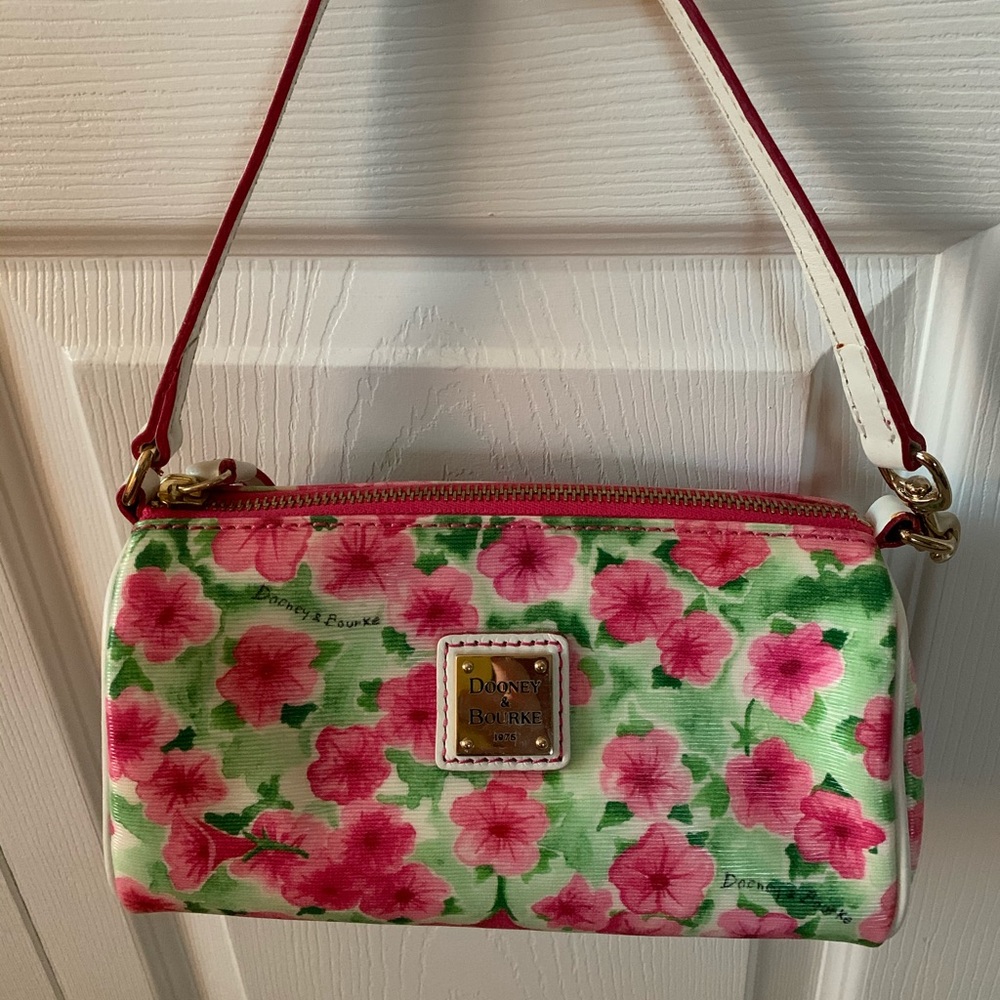 Dooney & Bourke Small Barrel Bag Pink/Green Floral